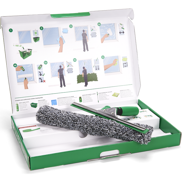 Window Cleaner's 2-In-1 Essential Starter Kit - 35Cm Squeegee/wiper, Washer/mop - Window Cleaning Professional's Choice By Unger - One Size