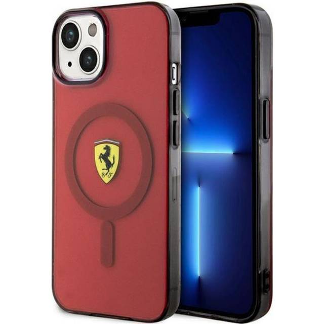 Ferrari iPhone 14 Mobilskal Magsafe Translucent - Röd