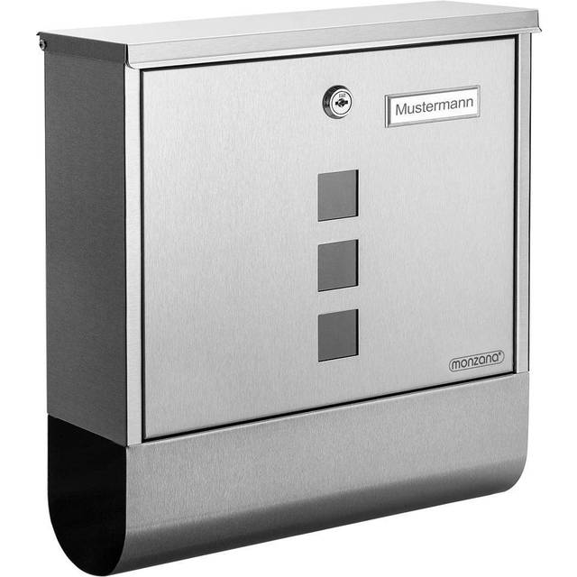 Mailbox Stainless Steel Silver with Window Wall Mounted