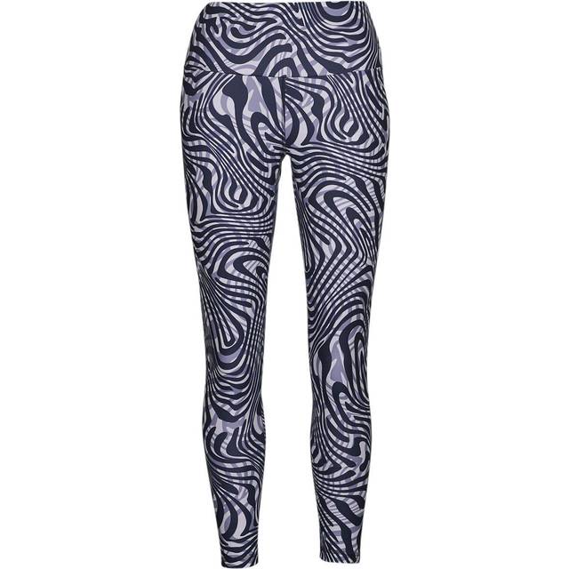 adidas Womens Yoga Essentials Printed 7/8 Leggings in inkwell - Blue - Size 4 UK