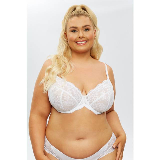 Ann Summers Fuller Bust - Sexy Lace - Hvid plunge-BH uden polstring