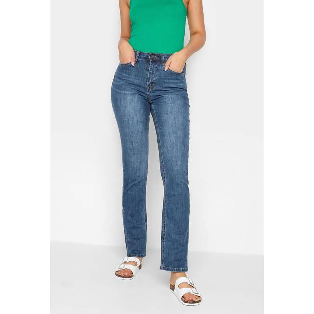 Lts Premium Tall Mid Blue Stretch Straight Leg Jeans Long > 20 Lts | Tall Women's Straight Leg Jeans - Long 20
