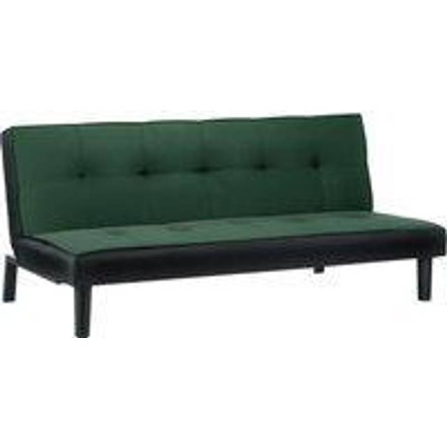 Green Velvet Sofa Bed Birlea Aurora 3 Seater Settee Emerald Fabric Retro