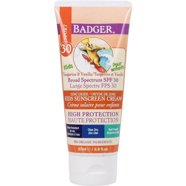 Badger Sport Kids Sunscreen Cream Tangerine & Vanilla SPF30 87ml