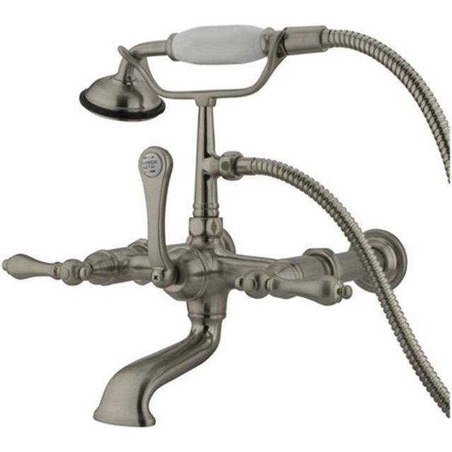 Kingston Brass Cc541T8 Clawfoot Tub Filler With Hand Shower - Brushed Nickel Finish