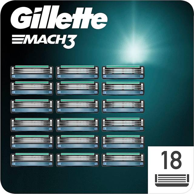 Gillette Mach 3 Rakblad för Män, Paket med 18