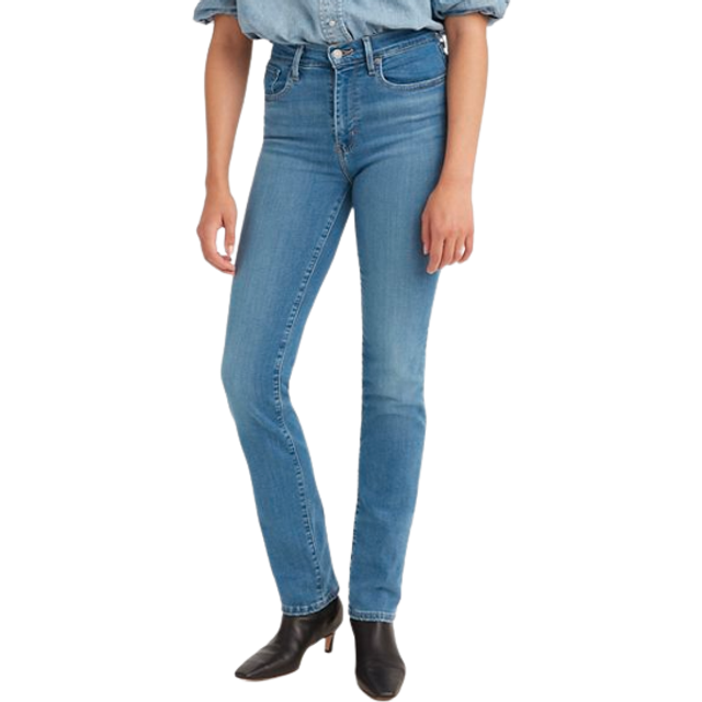 Levi's 724&trade; High Rise Slim Straight Jeans - Never Forget Grey, Grey, Size 31, Inside Leg 32, Women -  inside leg 32,31