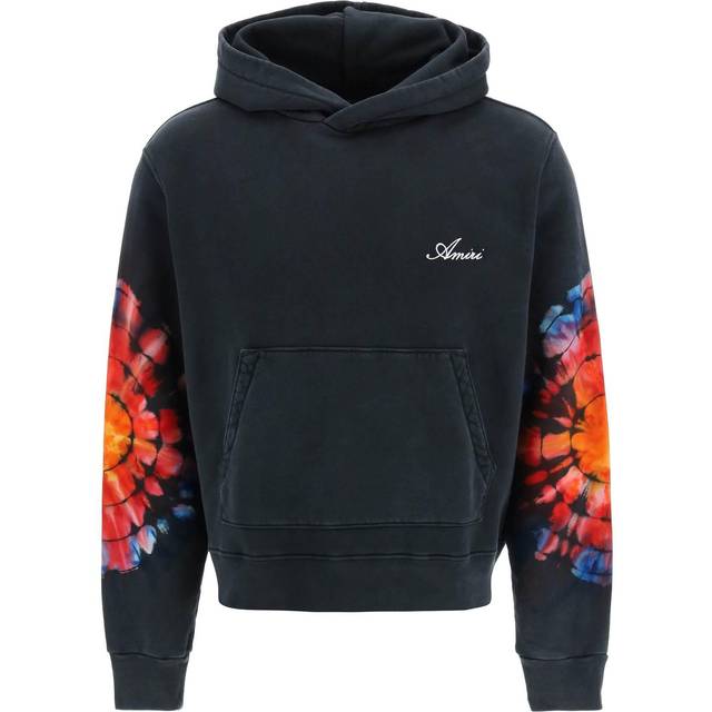 Men's Amiri Spot Tie Dye Hoodie in Black - Size: 40