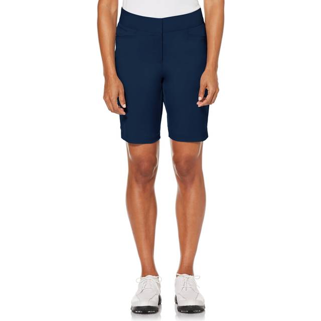 PGA TOUR Women's Stretch360 Golf Shorts w/ Comfort Stretch Waistband, Size 18, Dark Navy Blue, Polyester/Spandex | Golf Apparel Shop (18)