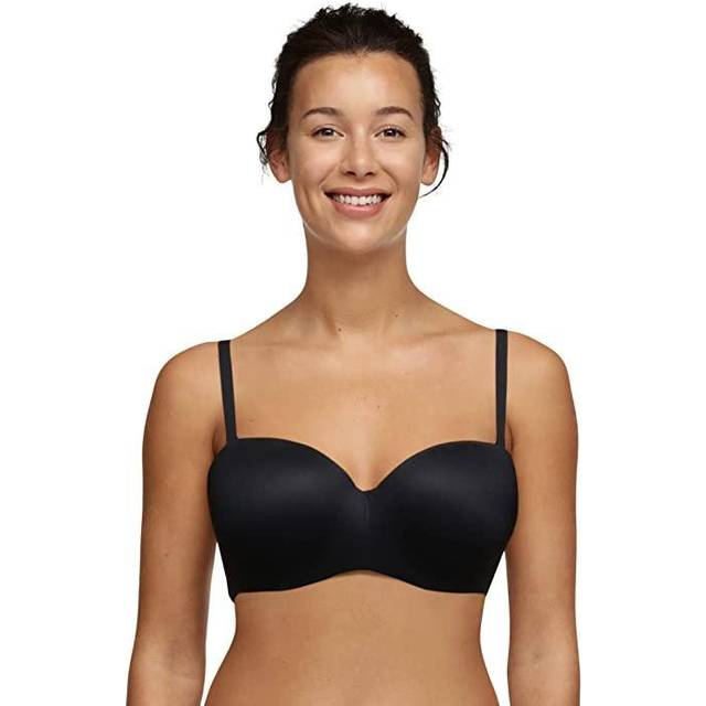 Chantelle Womens Easy Feel Norah Bandeau T-Shirt Bra - Black Polyamide - Size 38E