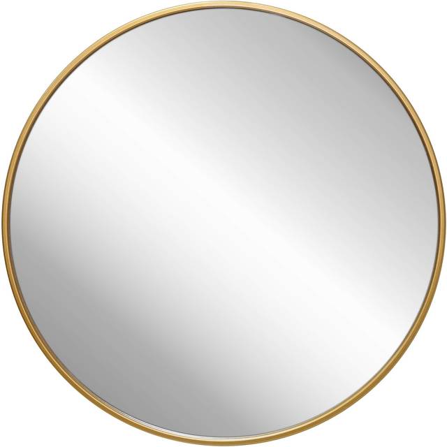 Gold Circle Wall Mirror 24 Inch Round Wall Mirror for Entryways  Washrooms  Living Rooms and More (Gold  24 )