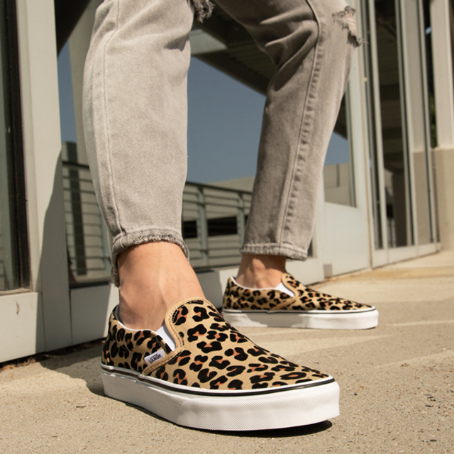 Mens cheetah print vans best sale