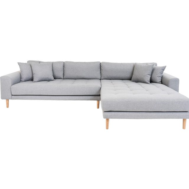 Torino Lounge Sofa i sennepsgul velour højrevendt