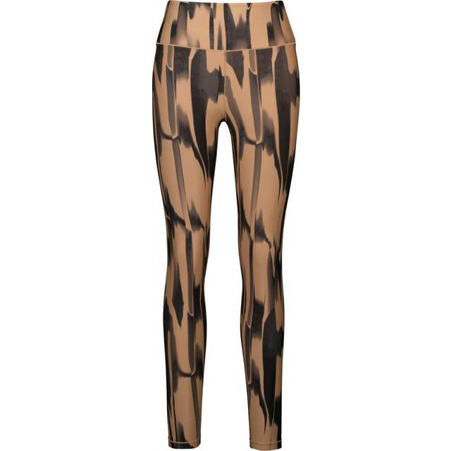High Waist Printed träningstights, Embrace Beige, Dam, 34
