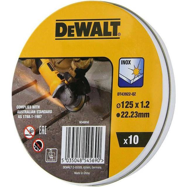 DeWalt Thin Stainless Steel Cutting Disc 125mm Pack of 10