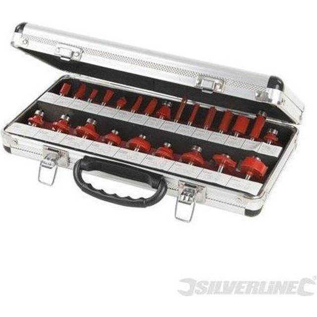 Silverline - 1/4" tct Router Bit Set 24pce - 1/4"