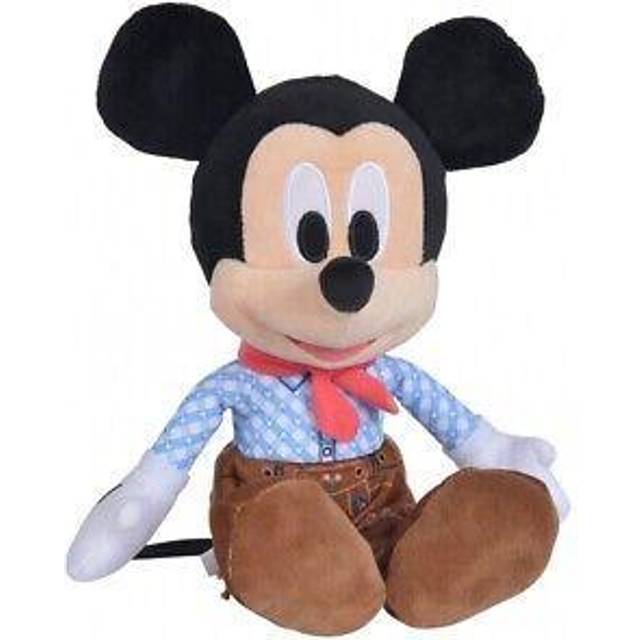 Simba 6315870210 – Disney Musse Pigg plyschfigur i läderbyxor, traditionell 25 cm, med halsduk, oktoberfest, ängar, gosedjur, Musse Pigg, från de första månaderna av livet