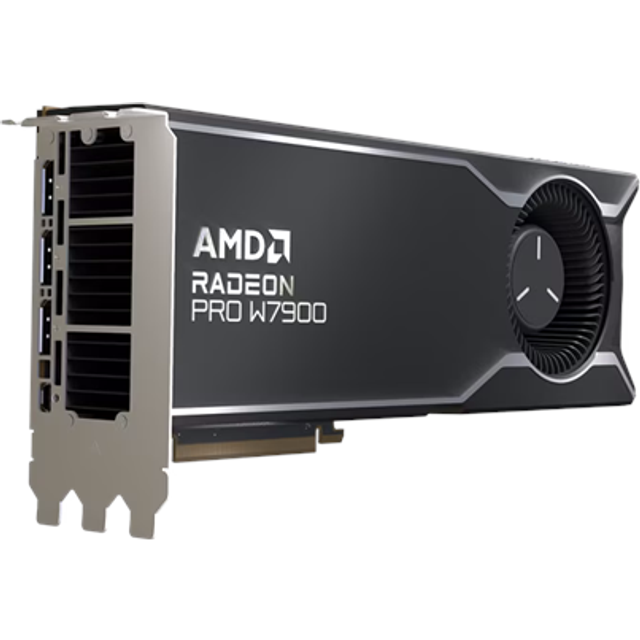 AMD Radeon Pro W7900 - Grafikkort - Radeon Pro W7900 - 48 GB GDDR6 - PCI Express 4.0 x16 (bakre enhet) - 3 x DisplayPort, Mini DisplayPort