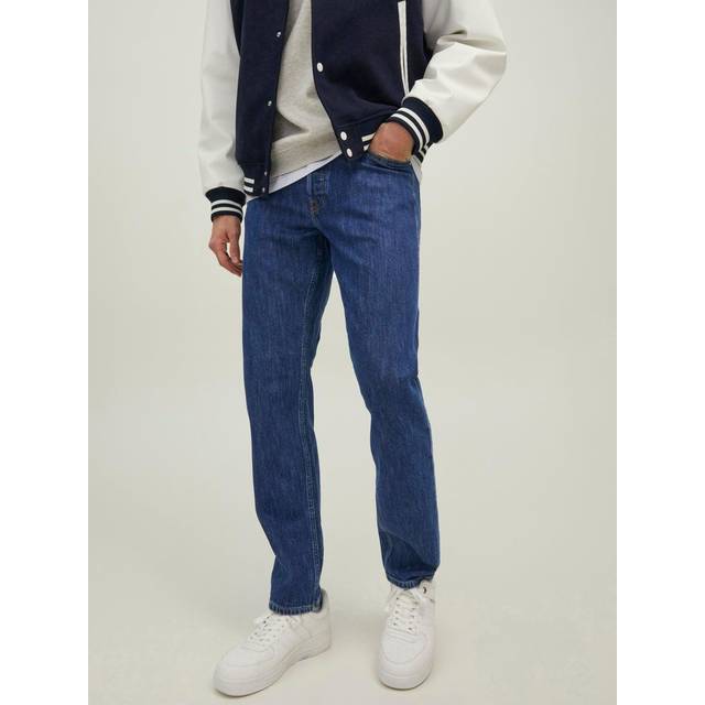 JACK & JONES Jeans för män, Blå denim, 36W x 32L