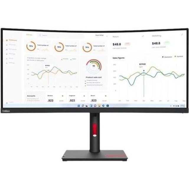 Lenovo ThinkVision T34w-30 LED display 86,4 cm (34") 3440 x 1440 pixlar Wide Quad HD Svart