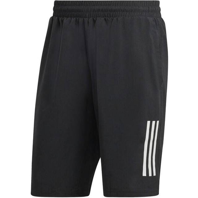 Club 3-Stripes Tennis Shorts - Black - S 9"