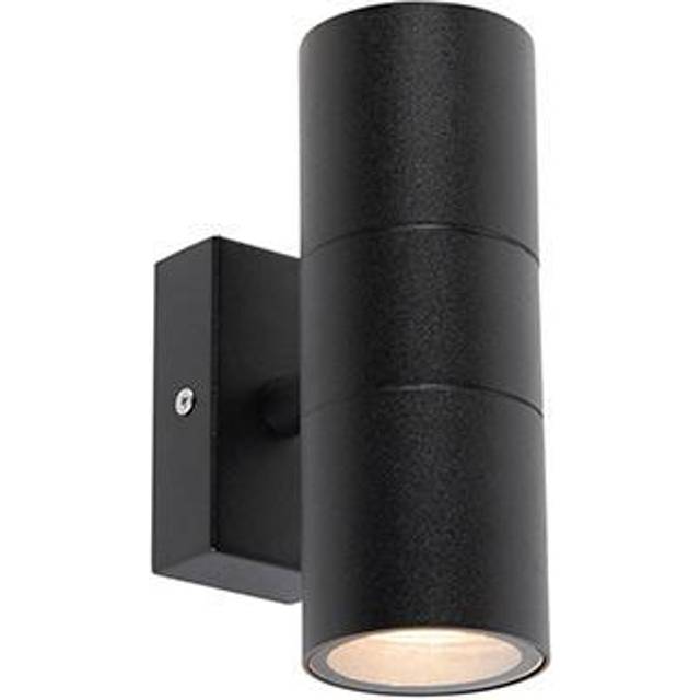 Qazqa - Smart Outdoor Wall Light Black IP44 Incl. 2 WiFi GU10 - Duo