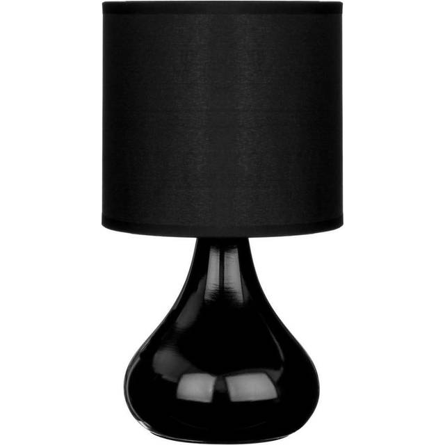 Premier Housewares Bulbus Black Ceramic Table Lamp - 14 x 14 x 26cm