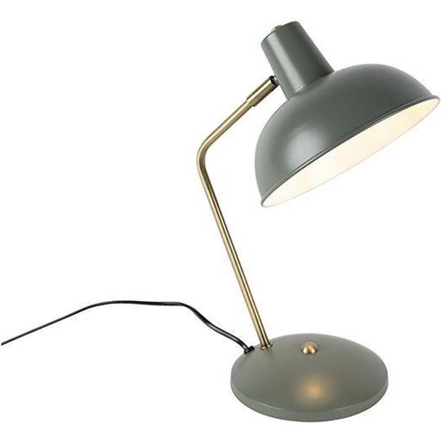 Retro bordslampa grön med brons - Milou