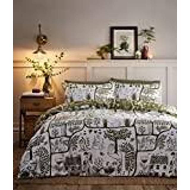 furn. Frida Duvet Cover & Pillowcase Set - Moss Green