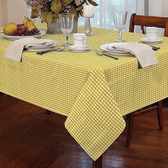 Tablecloths Gingham Tablecloth Yellow 54 x 54 - Alan Symonds