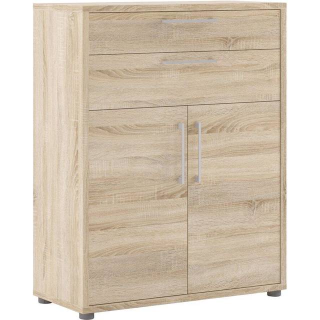Prima Bookcase with 2 Shelves and 2 Drawers, Oak