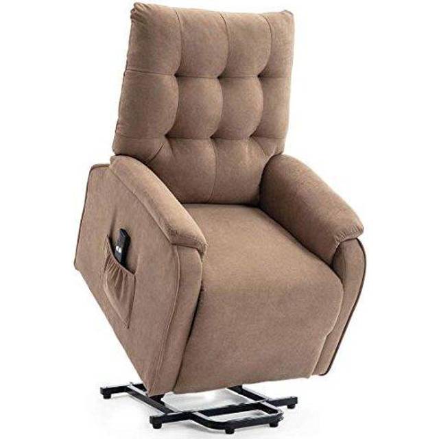 (Brown) Charlbury Fabric Rise Recliner Armchair Electric Lift Riser Chair