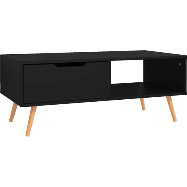 vidaXL Coffee Table Black 100x49.5x43 cm Engineered Wood