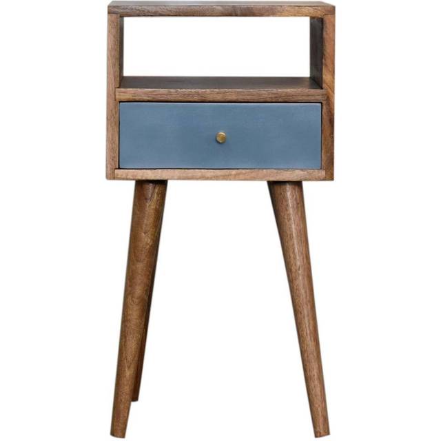 Artisan Mini Blue Hand Painted Bedside Table