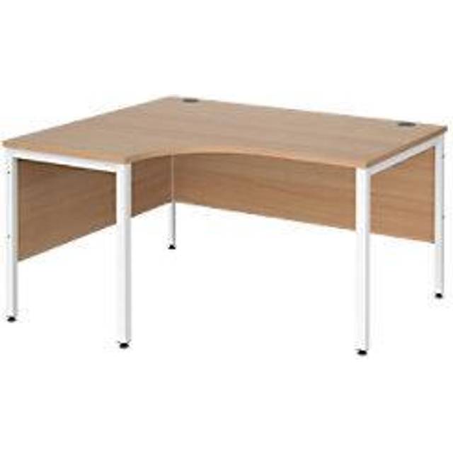 Dams International Left Hand Ergonomic Desk MB14ELWHB 1,400 x 1,200 x 725 mm