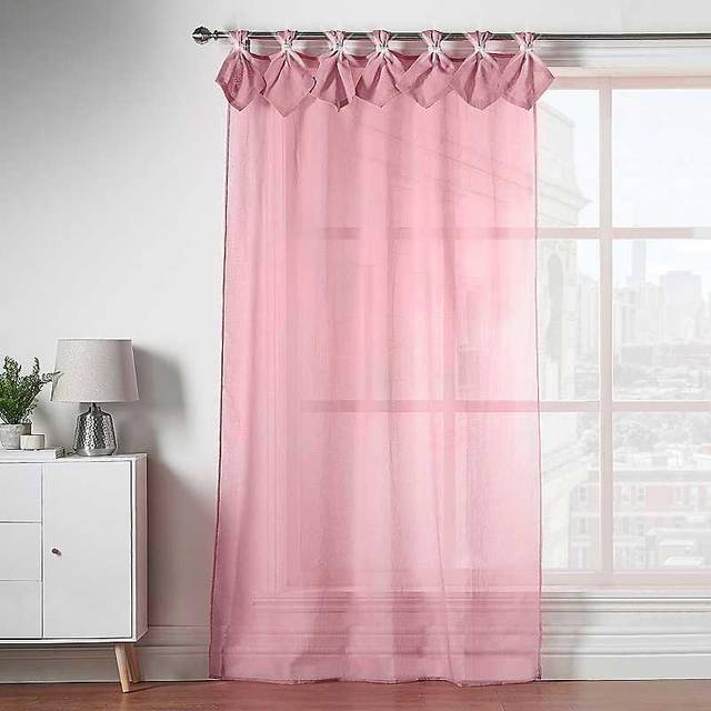 "Alan Symonds Tiara Dolly Diamante Tab Top Curtain Panel (Blush, 57"" x 108"" [145x274cm])"