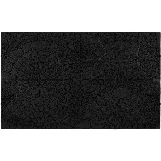 45 x 75 cm Non-Slip Outdoor Door Mat - Black (45cm W X 75cm L)