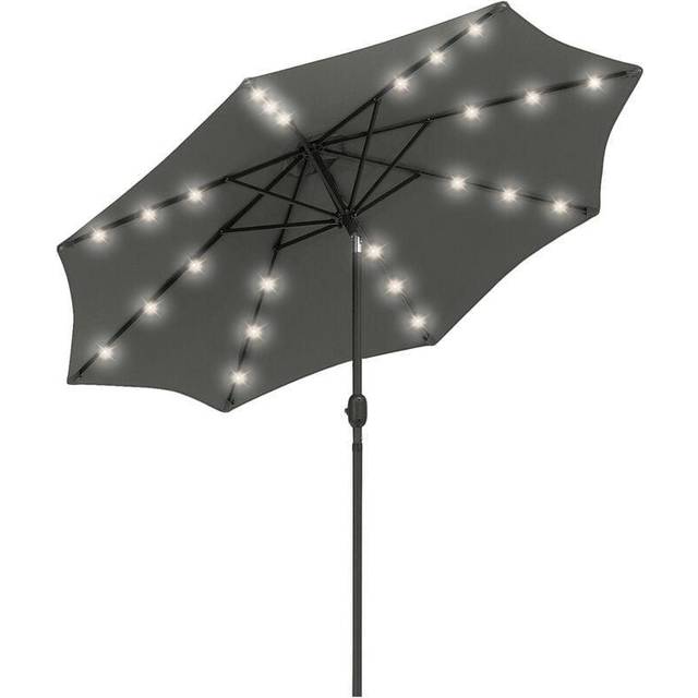 Outsunny 2.7M Led Patio Parasol - Brighten Up Your Outdoors! | Wowcher - Grey