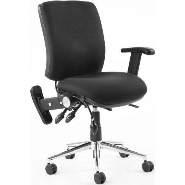 Dynamic Chiro Office Chair Padded Seat and Backrest Adjustable And Folding Arms (KC0003)