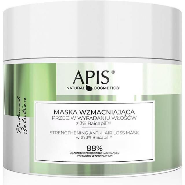 Apis Natural Cosmetics Natural Solution 3% Baicapil Styrkende maske svækket hår tendens 200ml