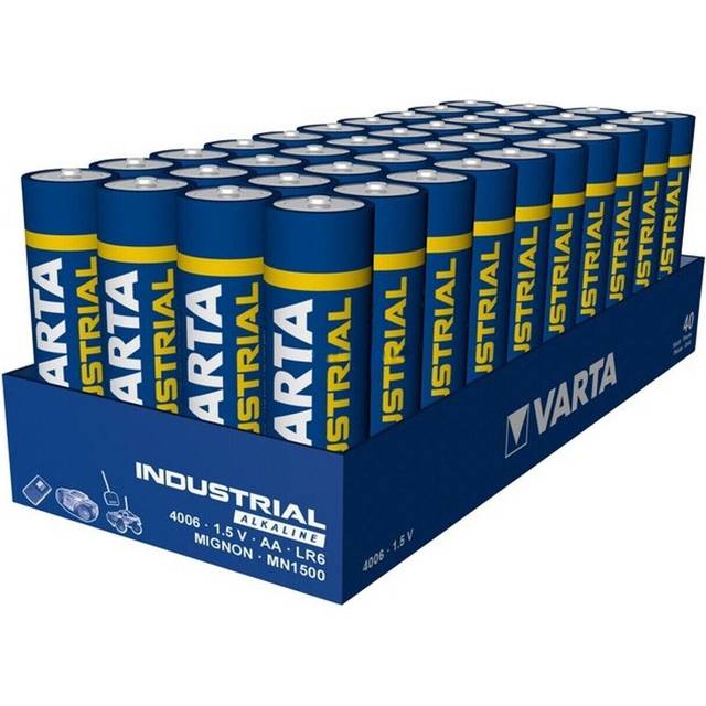 Varta Industrial Battery AAA Micro Alkaline Batteries LR03 - pack of 40, Made in Germany
