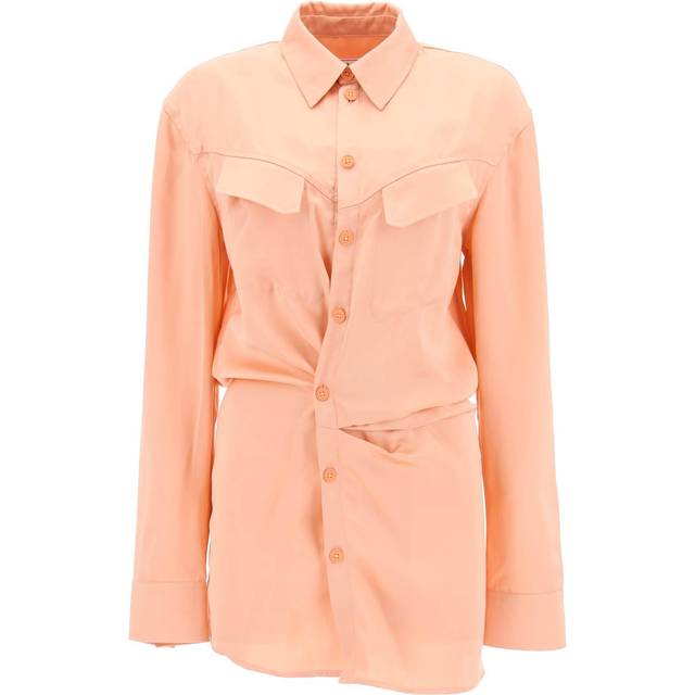 OFF WHITE Twist Shirt Dress - Pink