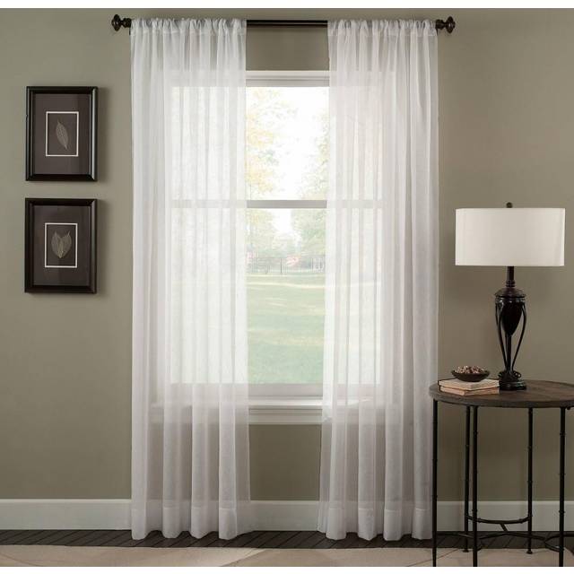 Gardworks Trinity Crinkle Voile Sheer Gardinpanel, 130 x 365 cm, vinter
