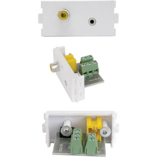 2.5MM & RCA COMPOSITE VIDEO SOCKET Module Modular WALL FACE PLATE OUTLET