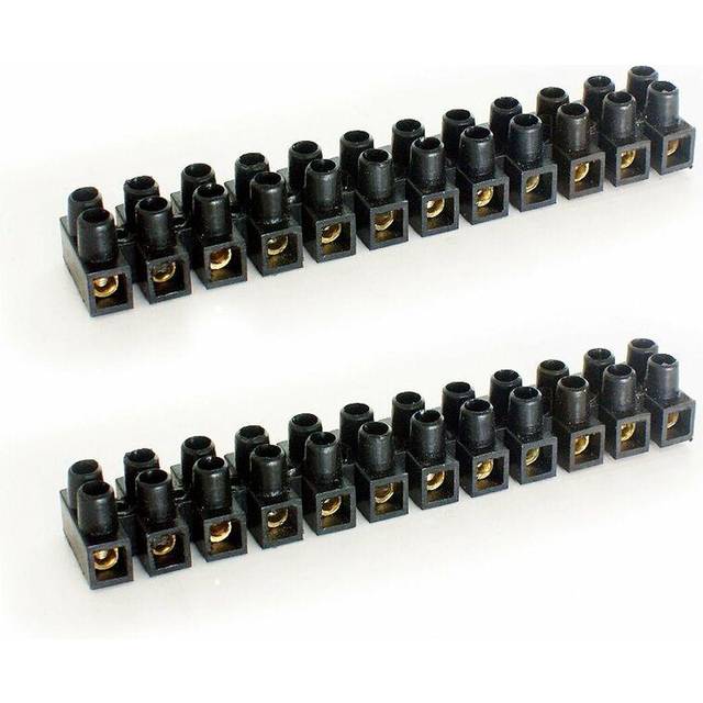 10x 12 Way 5A Terminal Block Connector Strip Wire Power Cable Joiner Coupler