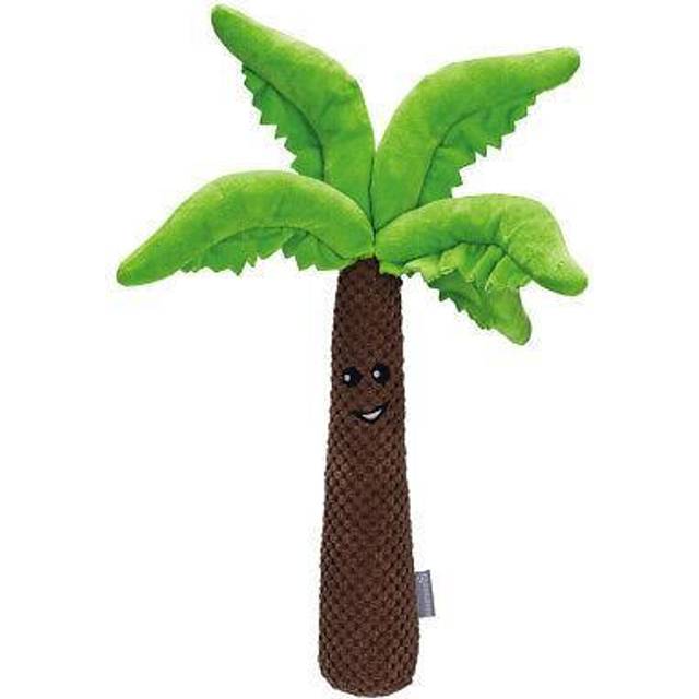 beeztees plyschpalm brun/grön hundleksak - 30 cm - Grön/Brun