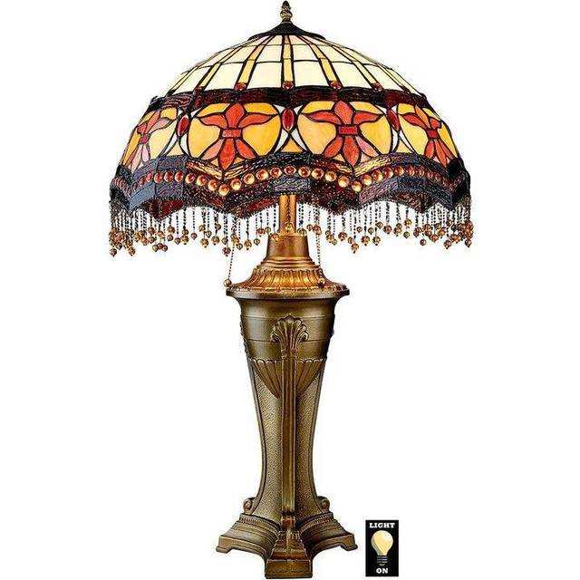 Victorian Parlor Tiffany-Style Stained Glass Table Lamp