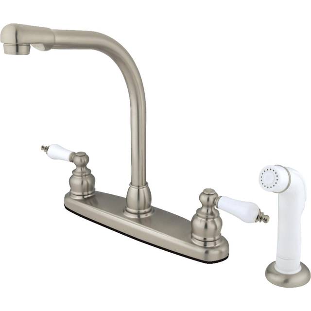 Kingston Brass KB718 Victorian Centerset Kitchen Faucet  Brushed Nicke