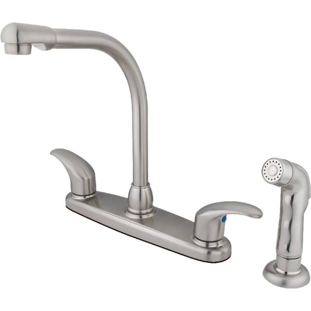 Kingston Brass KB718LLSP 8-Inch Centerset Kitchen Faucet  Brushed Nick