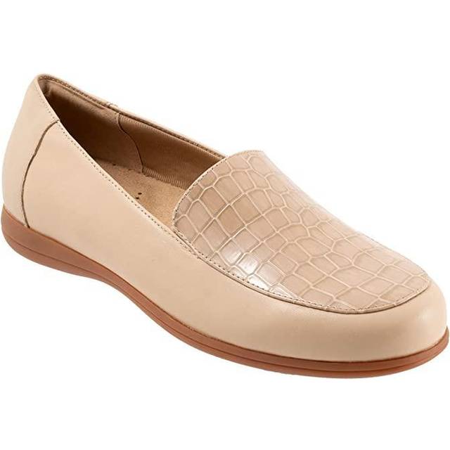 Trotters Deanna Loafer för kvinnor, Naken croco, 10 UK X-Wide